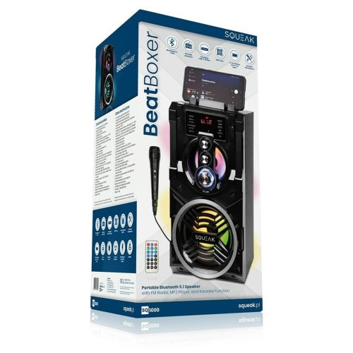 Brbar Bluetooth Hgtalare SQUEAK SQ1000 Svart 20 W