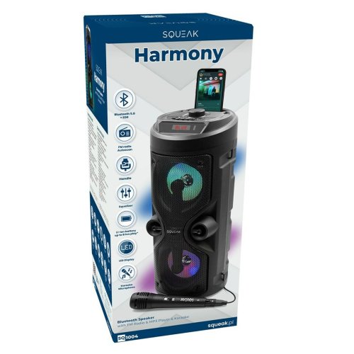 Brbar Bluetooth Hgtalare SQUEAK SQ1004 Svart 40 W