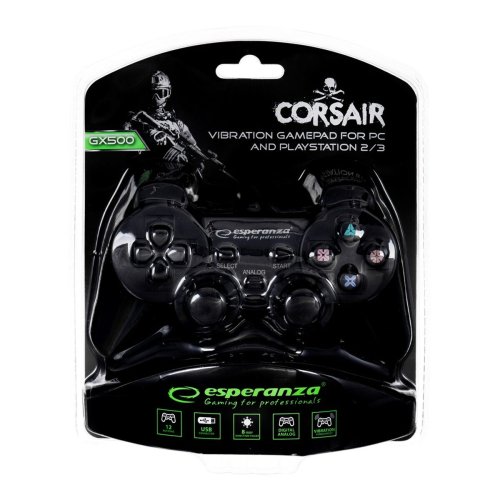Trdls Spelkontroll Esperanza Corsair GX500 Svart PC PlayStatio