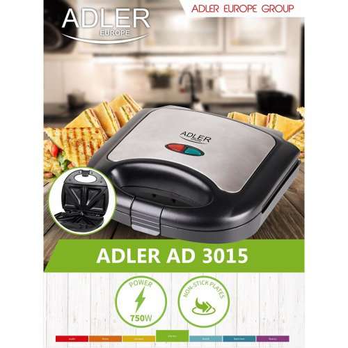 Smrgsmaskin Adler AD 3015 Svart Multicolour Silvrig 750 W