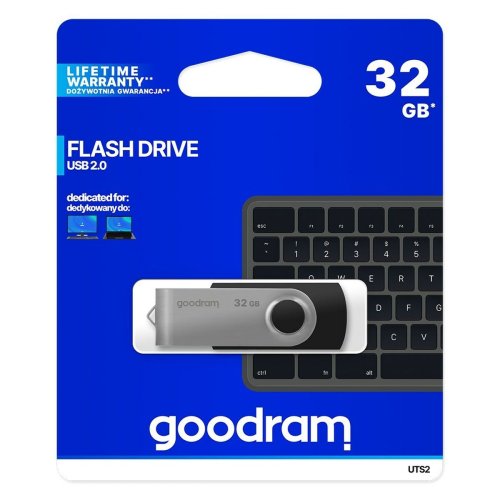 USB-minne GoodRam UTS2 Svart Silvrig 32 GB 5 MB/s-20 MB/s (1 ant