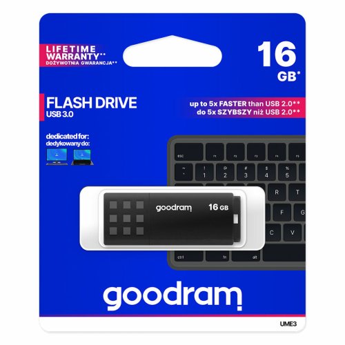 USB-minne GoodRam UME3 Svart 16 GB (1 antal)