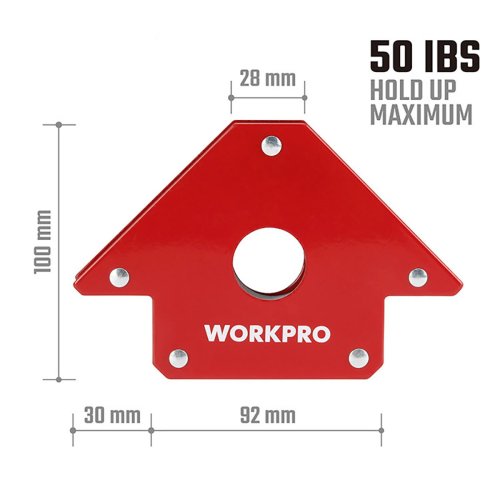 Magnetisk svetsvinkel Workpro 4" 10 cm