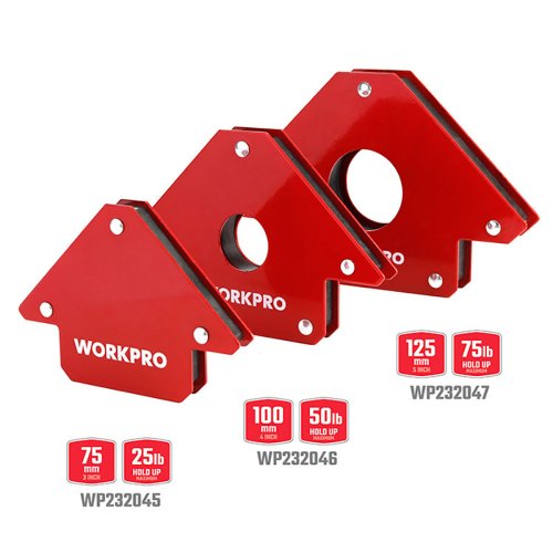 Magnetisk svetsvinkel Workpro 5" 12,5 cm