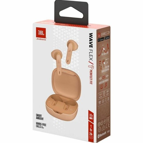 Trdlsa hrlurar med laddningsetui JBL Wave Flex Beige