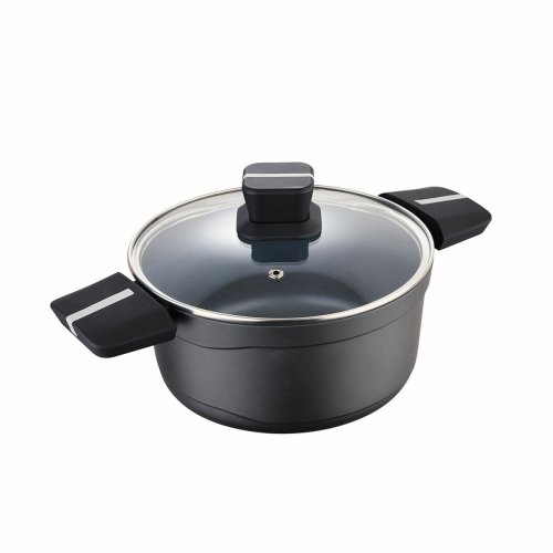 Kastrull med lock San Ignacio Bistro SG6425 Svart matt  20 x 10