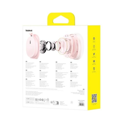 Bluetooth Huvudbands Hrlurar Baseus Bowie D05 Rosa (Rosa)
