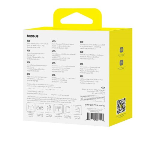Hrlurar med Mikrofon Baseus A00069201113-00 Svart