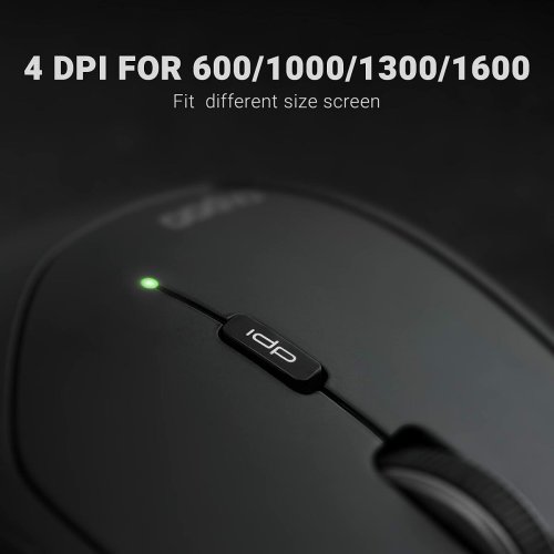 Mus Rapoo Svart Grn 1600 dpi