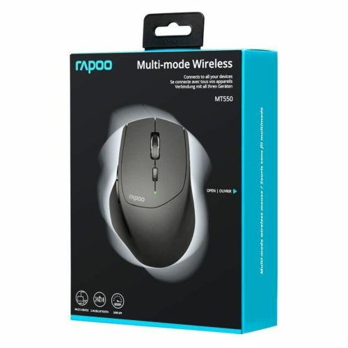 Mus Rapoo Svart Grn 1600 dpi