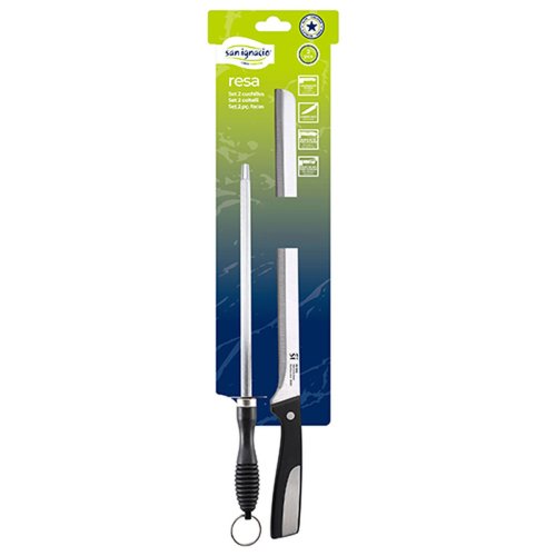 Skinkkniv San Ignacio SG-4362 Rostfritt stl Chaira 2 Delar