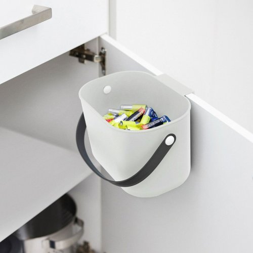 Hinkbehllare Rotho Vit tervunnen plast