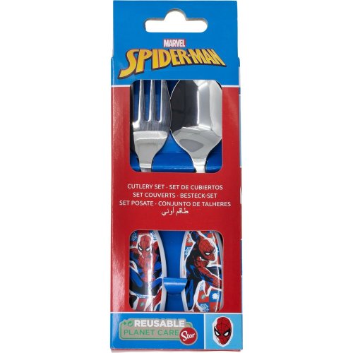Bestick-set Spider-Man CZ11342 Rostfritt stl Multicolour 2 Dela