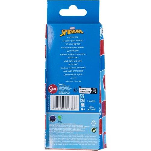 Bestick-set Spider-Man CZ11342 Rostfritt stl Multicolour 2 Dela