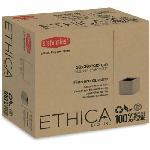 Kruka Stefanplast Beige-brun (taupe) Fyrkantig