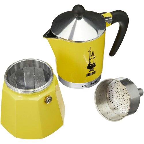 Italiensk Kaffepanna Bialetti Rainbow Gul Jaune Metall 6 Koppar