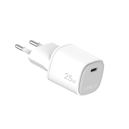 Vggladdare Celly UPTC1USBC25WWH Vit