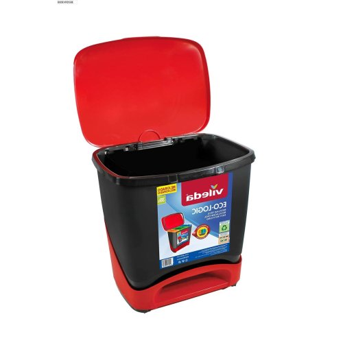 Soptunna Vileda ECO-LOGIC polypropen 39 L Svart Rd Rd/Svart