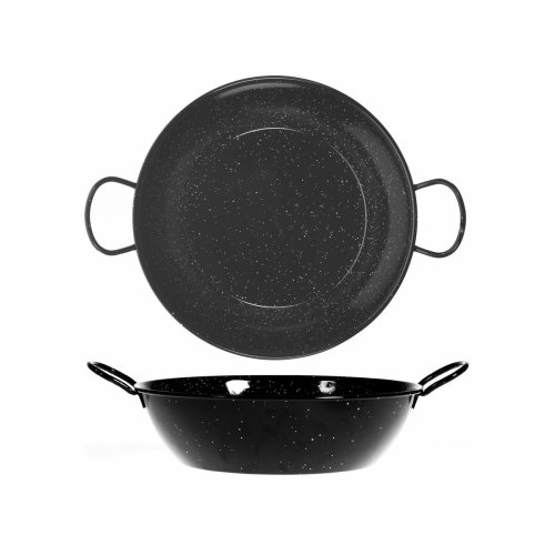Djup stekpanna med handtag Vaello Svart Emaljerat stl ( 30 cm)