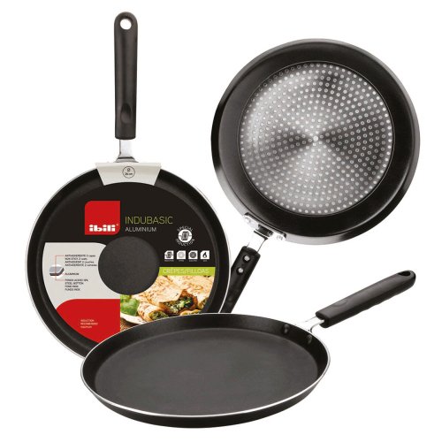 Stekpanna fr Crpes Ibili Aluminium  23 cm 23 cm Svart