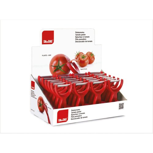 Frukt- och grnsaksskalare Ibili 15 cm Rd Rostfritt stl