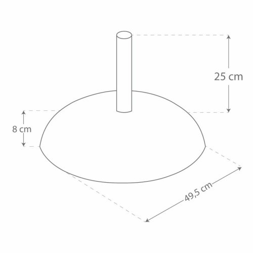 Parasollfot Aktive Svart 25 kg