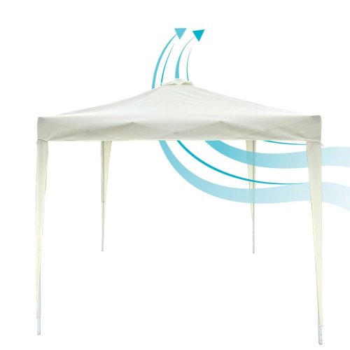 Gazebo Aktive 300 x 250 x 300 cm Tyg Stl Vit