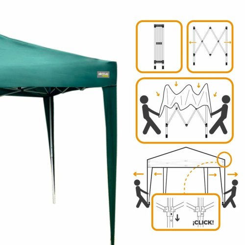 Gazebo Colorbaby Max-Air Gr�n Tyg St�l 300 x 300 x 250 cm