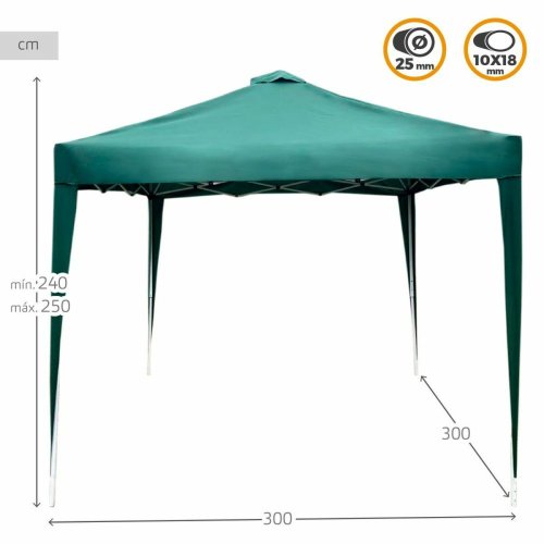 Gazebo Colorbaby Max-Air Gr�n Tyg St�l 300 x 300 x 250 cm