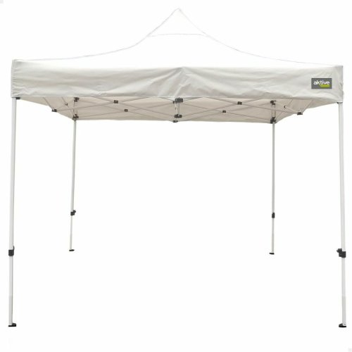Gazebo Aktive 300 x 300 x 220 cm Vit Hopf�llbar Justerbar h�jd