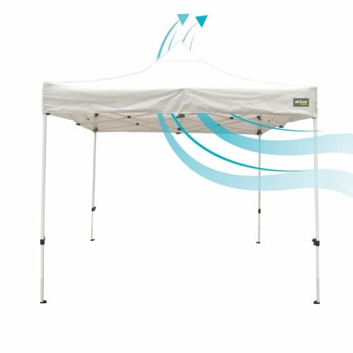 Gazebo Aktive 300 x 300 x 220 cm Vit Hopf�llbar Justerbar h�jd