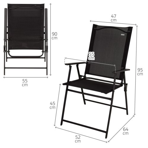 Bordsgrupp med 2 stolar Aktive 75 x 70 x 75 cm (3 Delar)