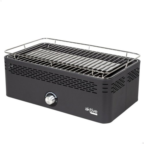 Brbar rkfri kolgrill Aktive Rostfritt stl Jrn 45 x 19 x 28 c
