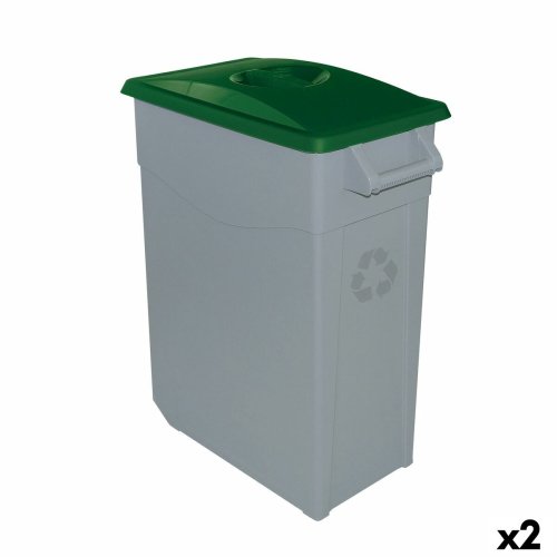 Avfallsbehllare tervinning Denox Grn 65 L (2 antal)