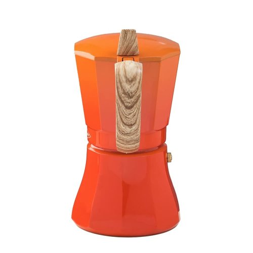 Italiensk Kaffepanna Oroley Petra Orange Aluminium 9 Koppar