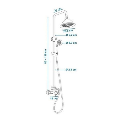 Duschpelare Rousseau Rostfritt stl