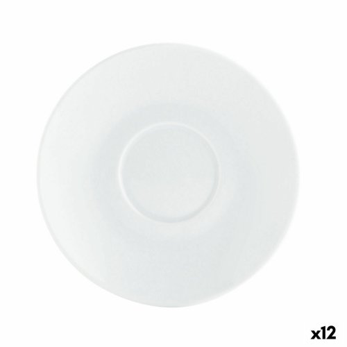 Tallrik Quid Basic Kaffe/ Caf Keramik Vit (12,5 cm) (Pack 12x)