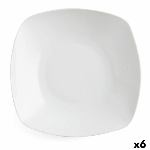 Djup tallrik Quid Novo Vinci Keramik Vit (20,5 cm) (Pack 6x)