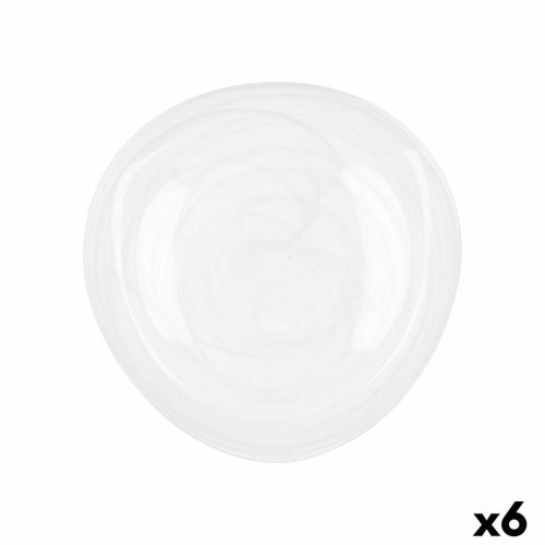 Platt skl Quid Boreal Vit Glas  30 cm (6 antal) (Pack 6x)