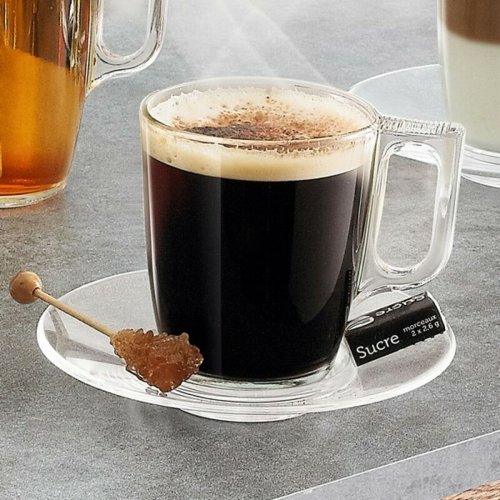 Set med kaffekoppar Luminarc Nuevo Transparent Glas 90 ml 6 Dela