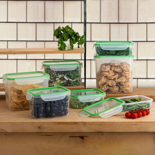 Hermetisk matlda Quid Greenery 1,8 L Transparent Plast (Pack 4x