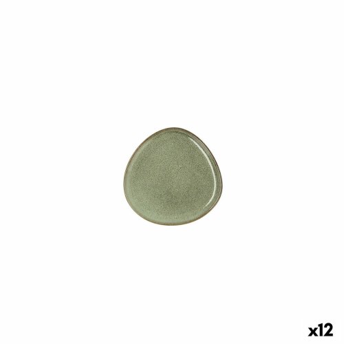 Platt skl Bidasoa Ikonic Grn Keramik 11 x 11 cm (12 antal) (Pa