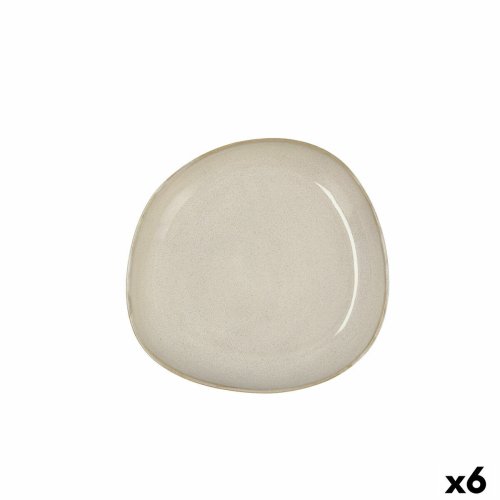 Djup tallrik Bidasoa Ikonic Keramik Vit (20,5 x 19,5 cm) (Pack 6