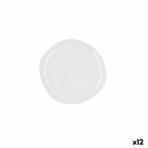 Platt skl Ariane Earth Vit Keramik  21 cm (12 antal)