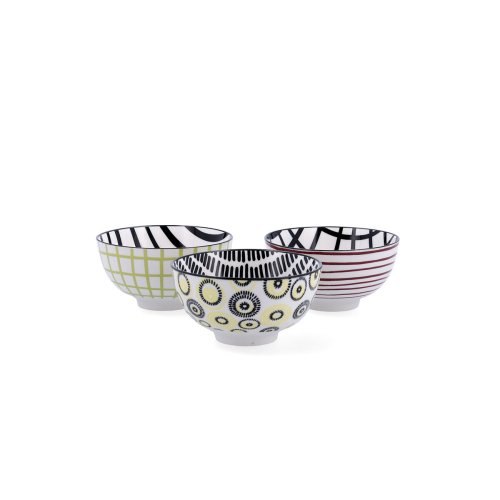 Sklset Bidasoa Zigzag Multicolour Keramik 11 cm (3 Delar)