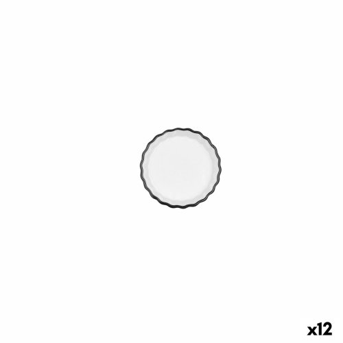 Snacksbricka Quid Gastro Vit Svart Keramik 10,5 x 3 cm (12 antal