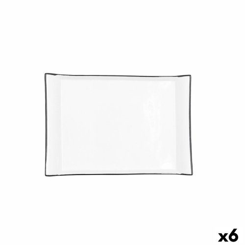 Snacksbricka Quid Gastro Vit Keramik 26 x 18 cm (6 antal)