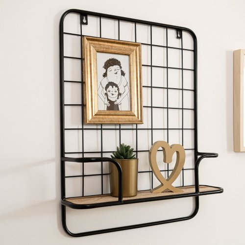 Bokhylla Vinthera Moa Stl Svart Metall 42,5 x 12 x 56 cm (8 ant