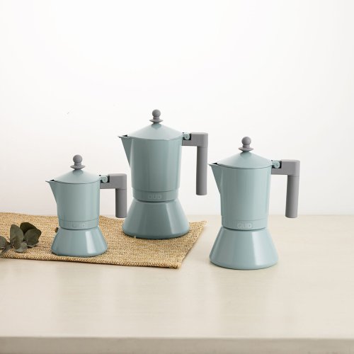 Italiensk Kaffepanna Quid Ozon Grn Metall 6 Koppar (6 antal)
