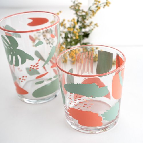 Glas Quid Kaleido Multicolour Glas Abstrakt 380 ml (6 antal)
